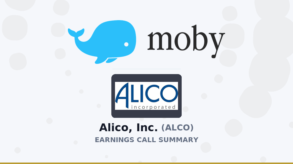 Alico, Inc. Q2 2026 Earnings Call Summary
